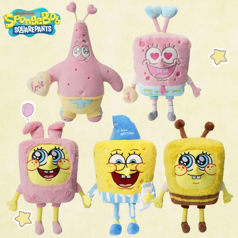 Anime Spongebob Squarepants Patrick Star Squidward Eugene H. Krabs Gary Kawaii Cartoon Stuffed Plush Toys Birthday Gift For Kids