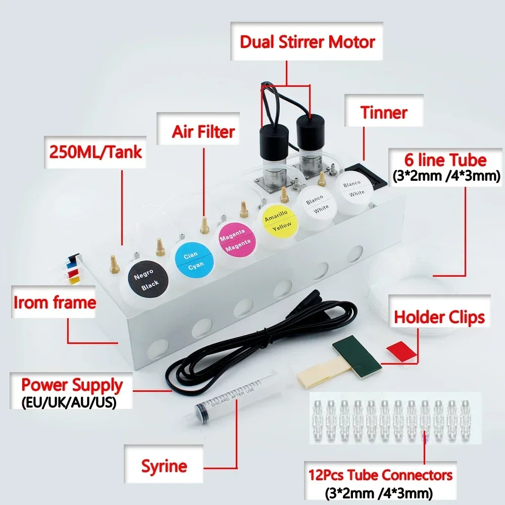 

L18050 L8050 Modify DTF Ink System Convert DIY Machine For Epson Convert Kit DTF Printer ET-8550 XP15000 L1800 L805 L8180 L800