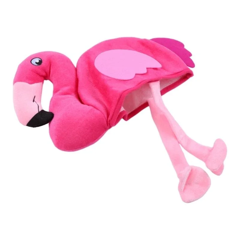 Sombrero de Flamenco Divertido de Tela para Adultos y Adolescentes, Sombrero de Acción de Gracias, Sombreros de Pescador para Mujer, Sombrero para Disfraces de Carnaval y Halloween