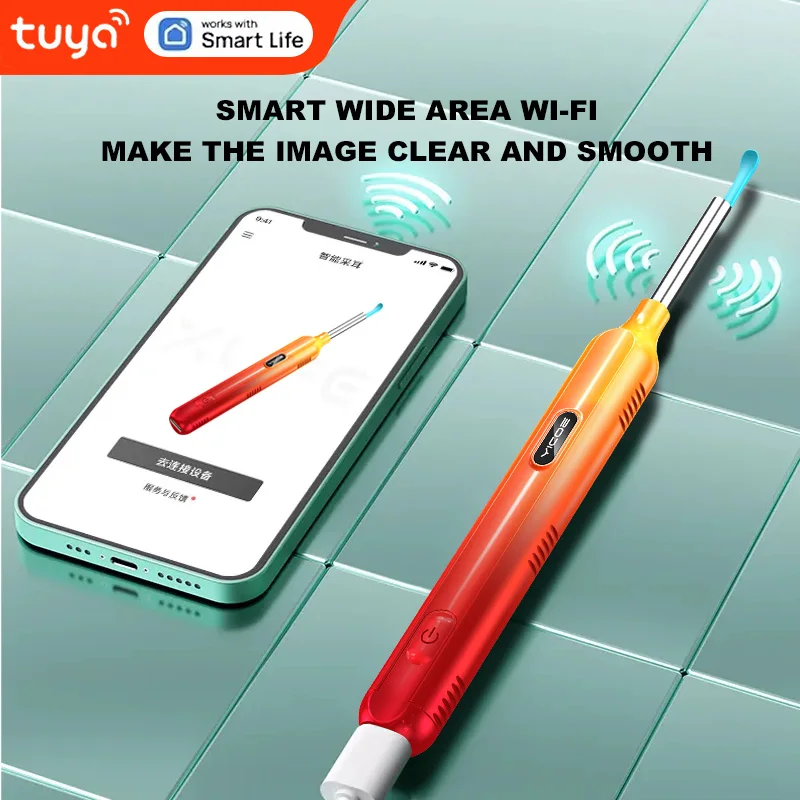 فائقة الوضوح الذكية البصرية خلال أذني التنظيف المنزلي مضيئة اللاسلكية قناة الأذن تنظيف أداة ملعقة حار! #1