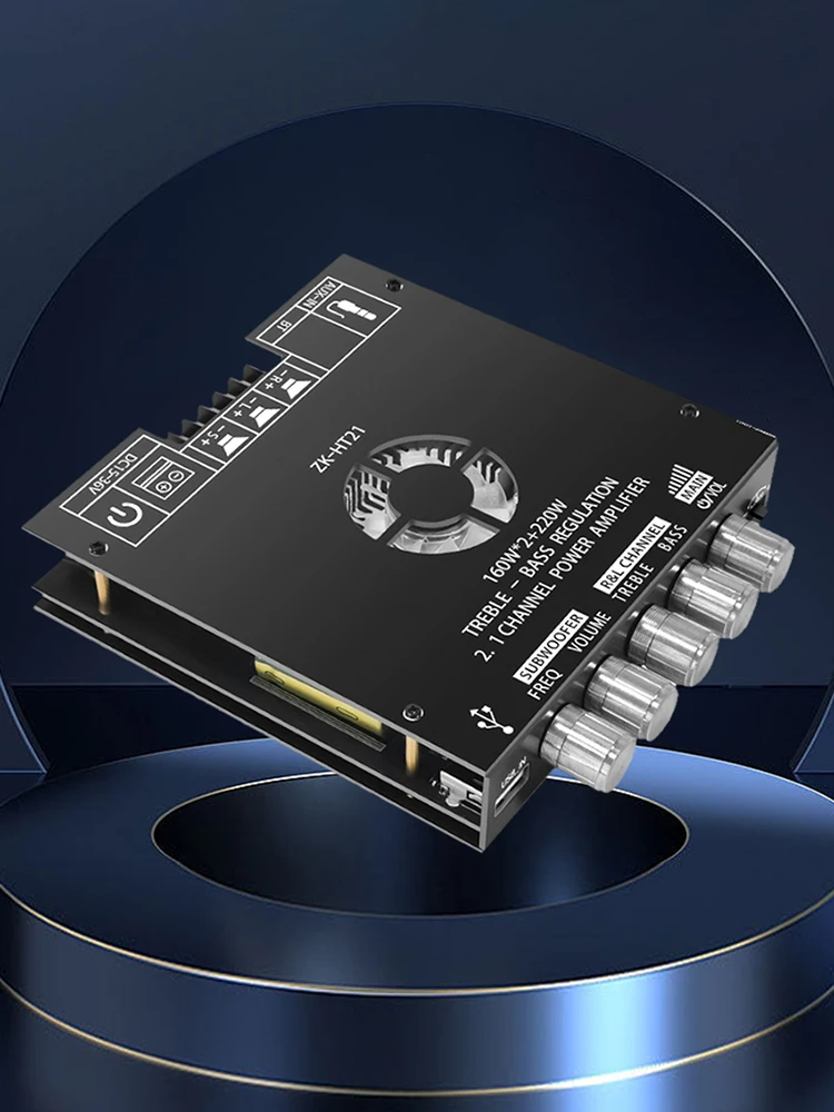 ZK-HT21 Digital Amplifier Module with Subwoofer TDA7498E Stereo Power Amplifier Module DC15-36V 160WX2+220W Bluetooth-Compatible - Image 4
