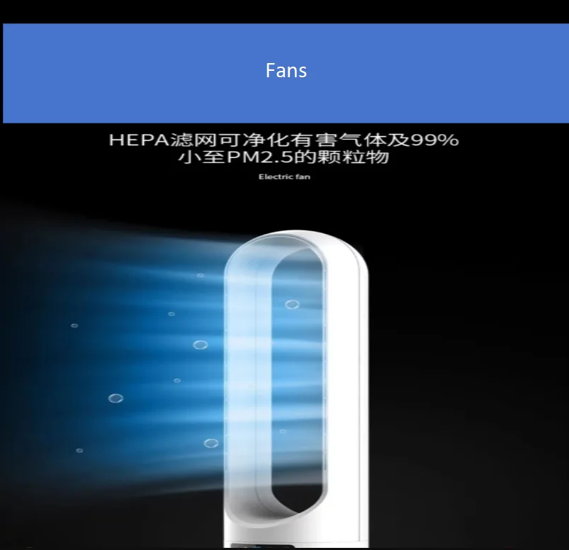 UMLAI 220V Bladeless Fan 2-in-1 Heating And Cooling with Easy-Clean Air Purification System - Innovative Fan xmj1
