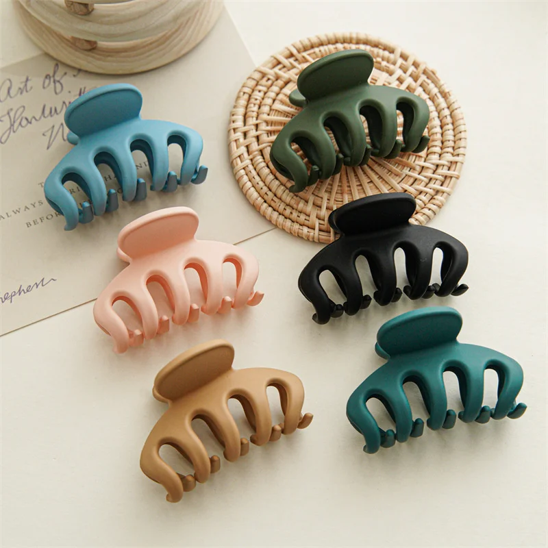 

New Frosted Small Hair Clips Fashion Geometric Ponytail Hair Claws Hairpin Barrettes Headwear For Women Hair Accessories Jewelry