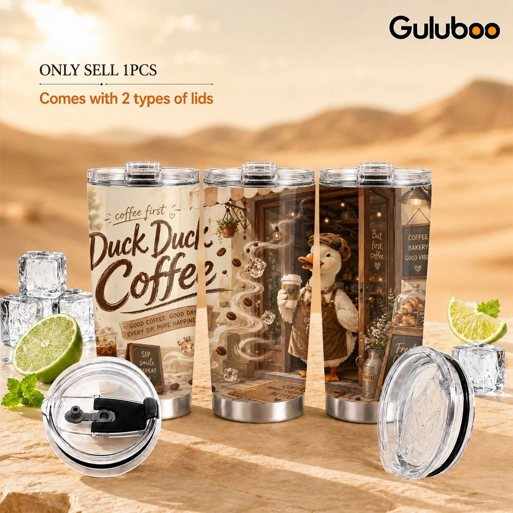 Duck Duck Coffee Vacuum Flasks 20oz Stainless Steel Vacuum Insulated Leakproof Coffee Daily Commute Gift