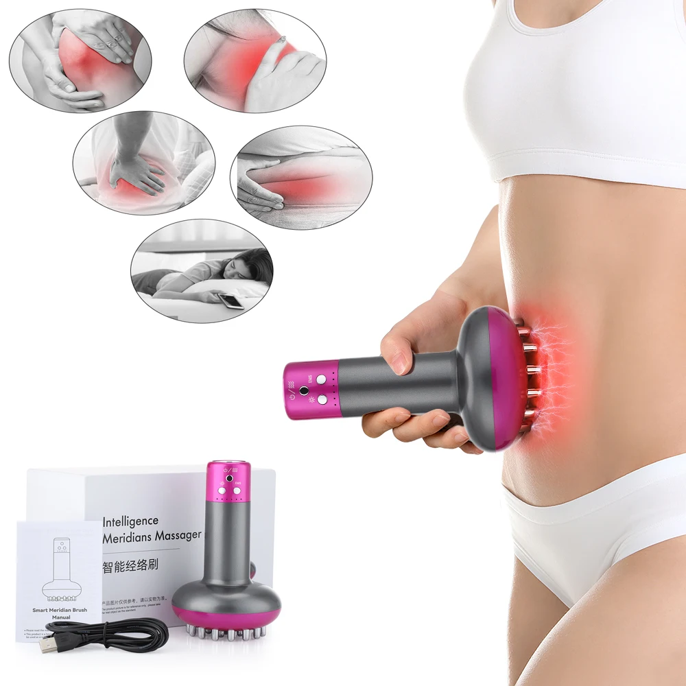 

Electric Lymphatic Drainage Machine Meridian Body Massage Brush Microcurrent Anti Cellulite Guasha Physiotherapy Apparatus