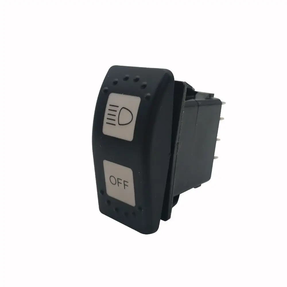 15A 24V Boat Type Switch Car Modification Excellent Conduction Headlight Switch ABS LED Indicator Full Beam Switch Bus