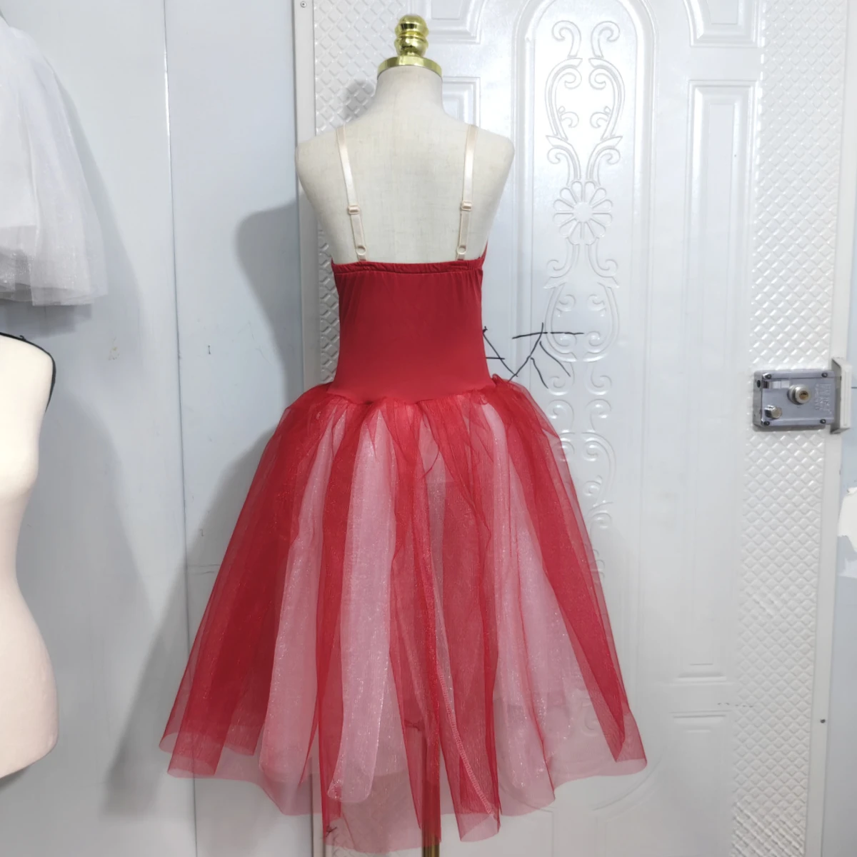 Children\'s Performance Dance Dress Long Veil Skirt Modern Dance Sling Girls Stage Costume