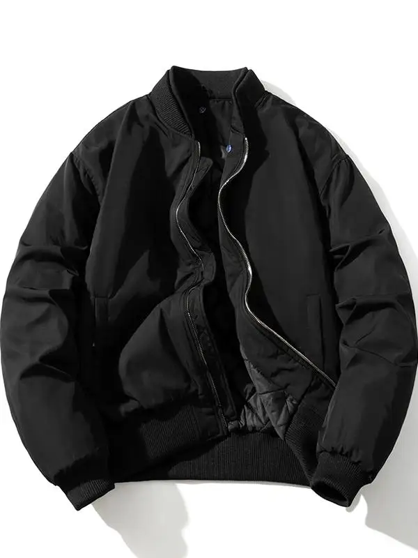 

Thiened Cotton Padded MA Baseball Jaet Pilot Coat Men's Women's Casual Streetwear Couple's Leisure Faion Autumn Winter