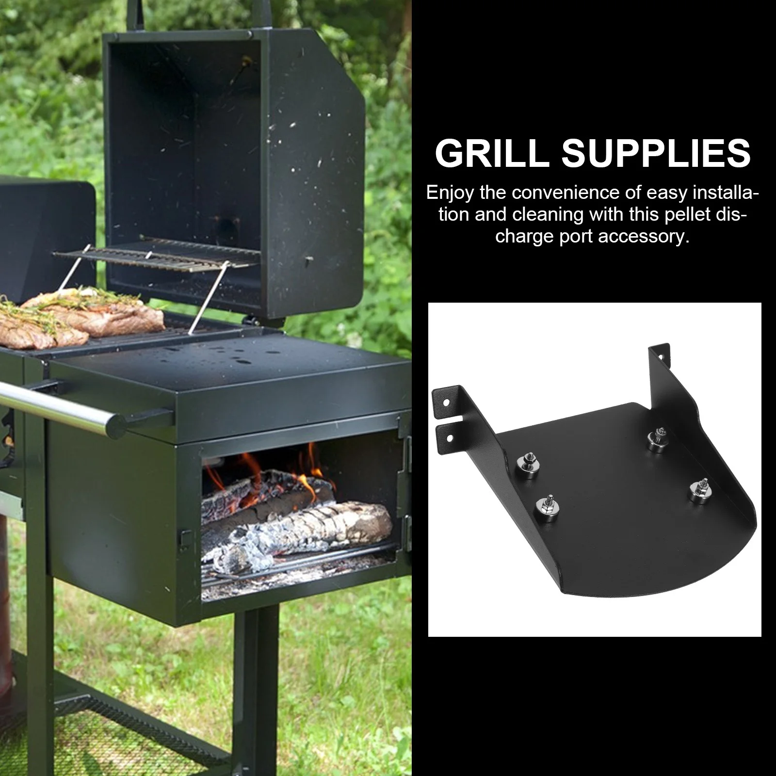 

Pellets Discharge Port Accessory Metal Slide Groove for Grill Machine Enhanced Efficiency with Easy Installation Grill Supplies