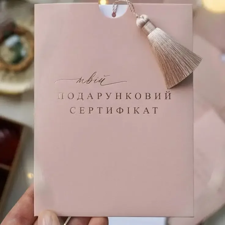 Custom Pink Certificates Gift Vouchers with Envelope Print Gift Certificate with Goldlen Foil or Silver Invitation Cards Logo