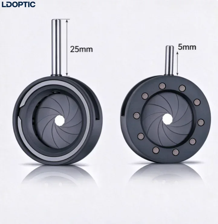 1/3pcs 1-12mm Optical Iris Diaphragm Module Manual Adjustable Aperture Optional M4 Bracket for Microscope Camera Laser