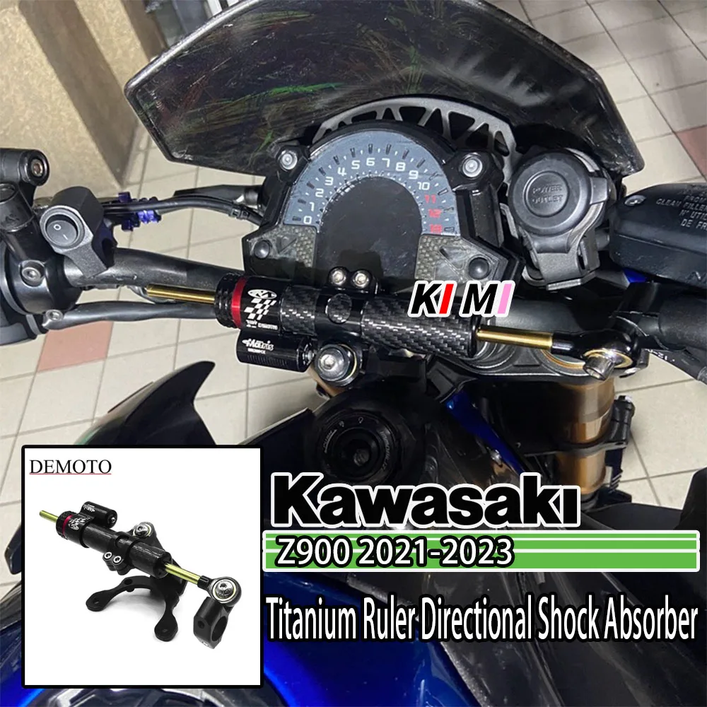 

Motorcycle Applicable For Kawasaki Z900 2021-2023 Steering Damper Stabilizer Modified Titanium Ruler Direction Damper Fixed Brac