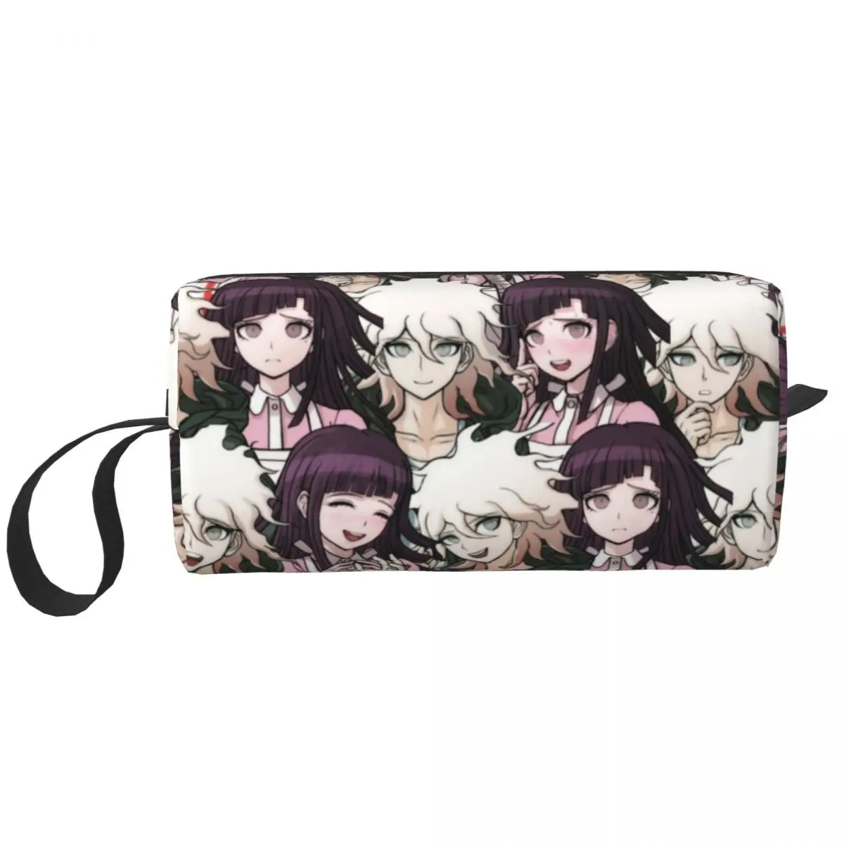 Nagito Komaeda Mikan Tsumiki Cosmetic Bag for Women Makeup Bags Danganronpa Anime Travel Zipper Toiletry Bag Organizer Merch