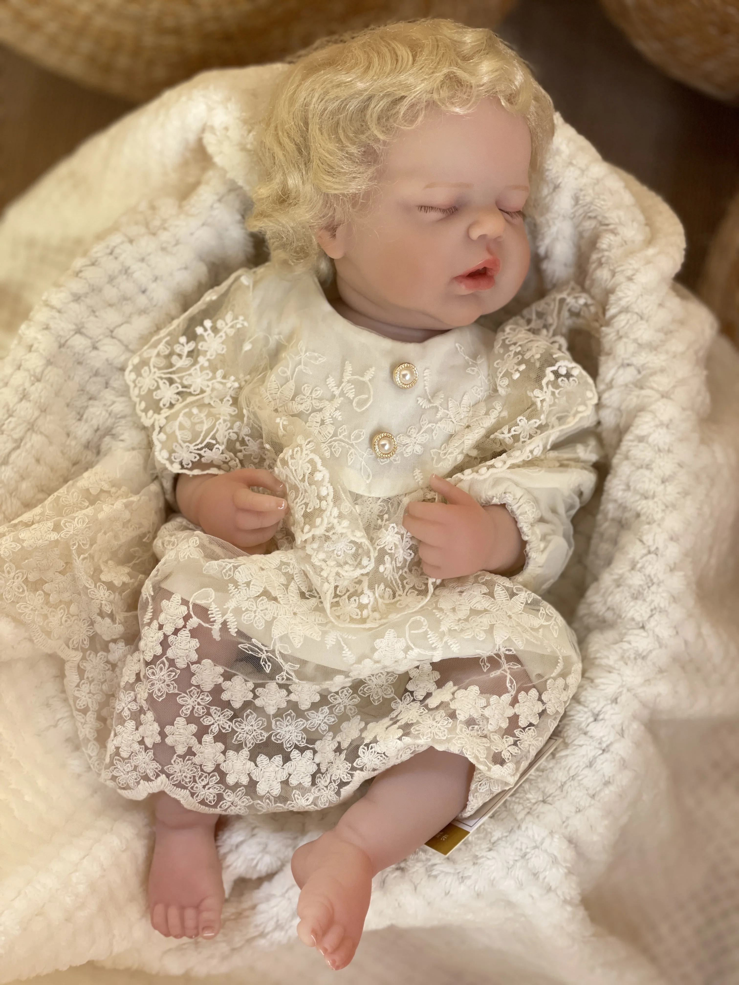 AnjoDoll 18 بوصة فتاة Alexis تولد من جديد الدمى واقعية كامل الجسم الفينيل الدمى ثلاثية الأبعاد رسمت ألعاب لحديثي الولادة للطفل هدية Mualecas تولد من جديد