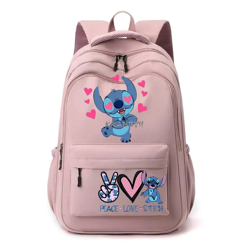 Mochila impermeável de grande capacidade, Lilo e Stitch Mochila Bagpack de viagem, Sacos escolares para adolescentes, estudantes