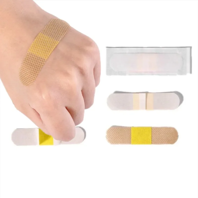 100 قطعة/المجموعة غير المنسوجة الفرقة المعونة تنفس تضميد الجروح التصحيح لاصق الضمادات الجص المنزل السفر الإسعافات الأولية لوازم #1