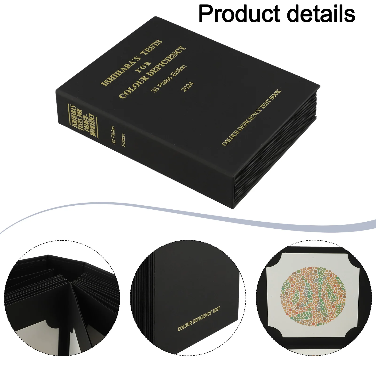 Ishihara Optometry Test Book 2024 Featuring 38 Plates for Detailed Assessment of Various Color Vision Deficiencies