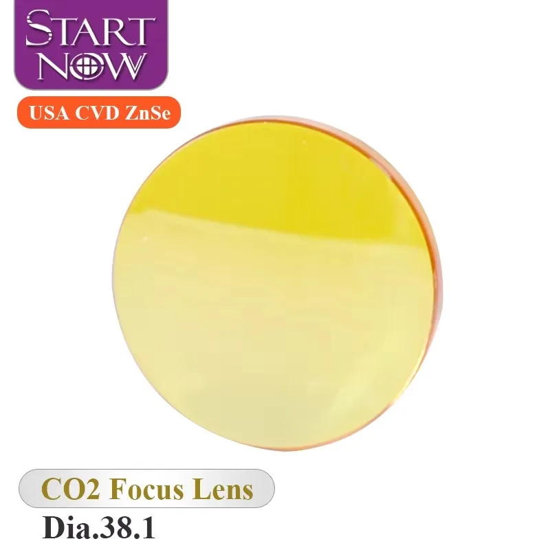 Startnow オプティックレンズ D38.1mm F127 190.5mm 5インチ-7.5インチ USA CVD ZnSe レーザー集束レンズ 高出力CO2レーザー混合切断機用