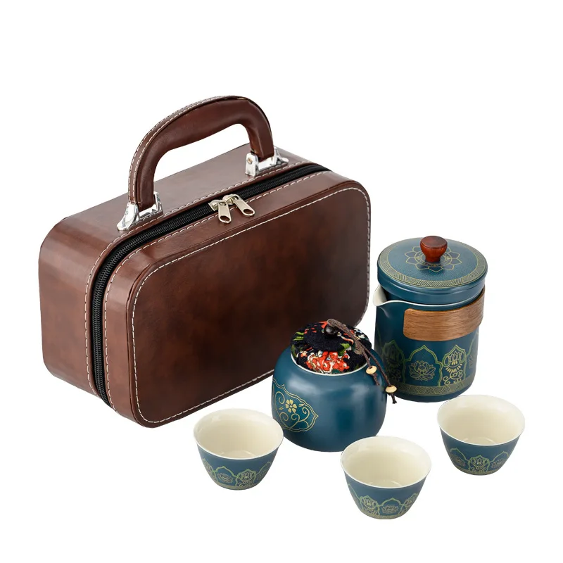 Travel Tea Set Portable Kung Fu Tea Set Outdoor Shuttle Cup