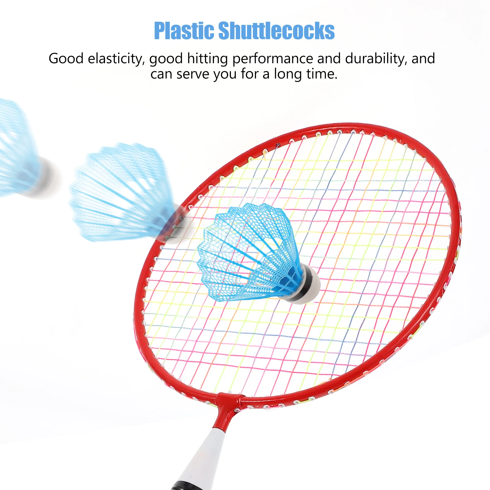 

12Pcs Badminton Plastic Cock Multicolor High Stability Portable for Recreation Play Indoor Outdoor Nylon Shuttlecocks