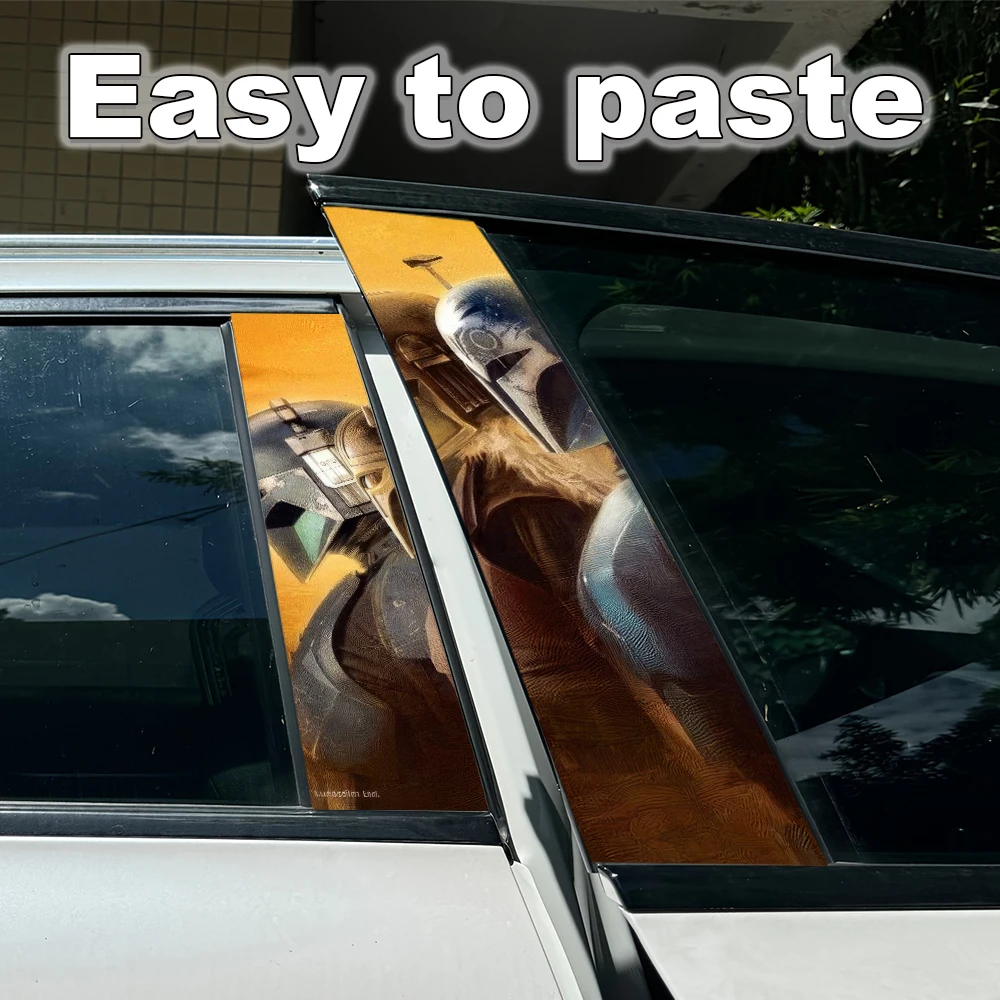 Stiker Pilar B Mobil Star Wars Aksesori JDM Poster Berperekat Tahan Air Lightsaber Tahan Gores Darth Vader