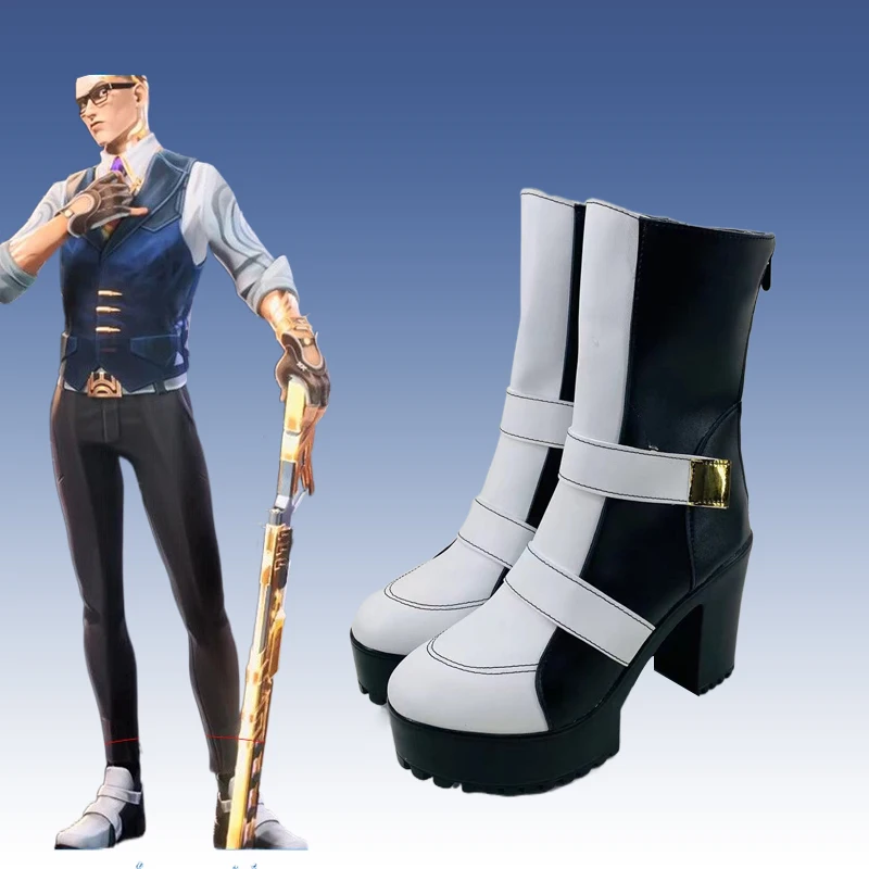 Fantasy VALORANT Chamber Cosplay Costume Shoes Men  Halloween Carnival Party Boots