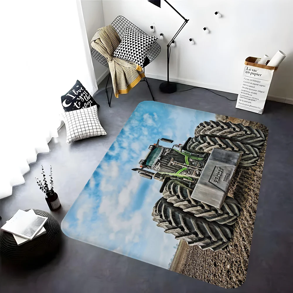 Farming Tractor Fendt Bathroom Mat Kids Room Bedroom Decoration Balcony Anti-Slip Doormat Living Room Bedside Area Rugs