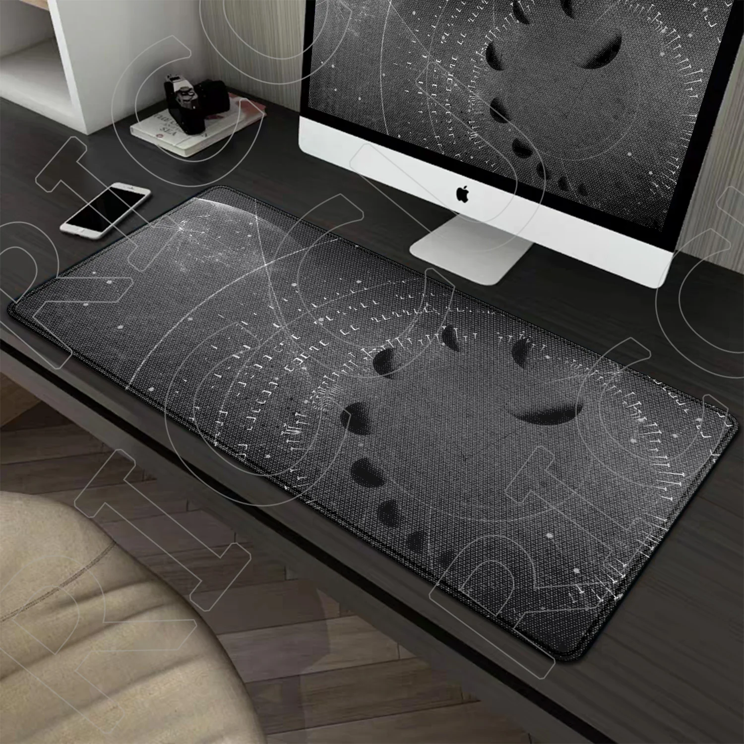 

Lunar phase DIY Magic 400x900mm Mouse Pad Black PC Gamer Moon large Desk Mat XXL Kawaii Accessories Carpet Home Office Setup Pad