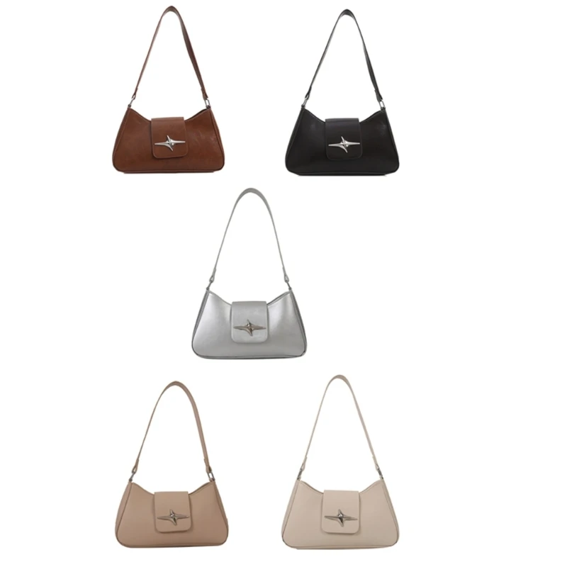 

Women Handbag PU Leather Shoulder Bag Underarm Bag Girls Small Purse Solid Color Armpit Bag for Shopping Dating Daily