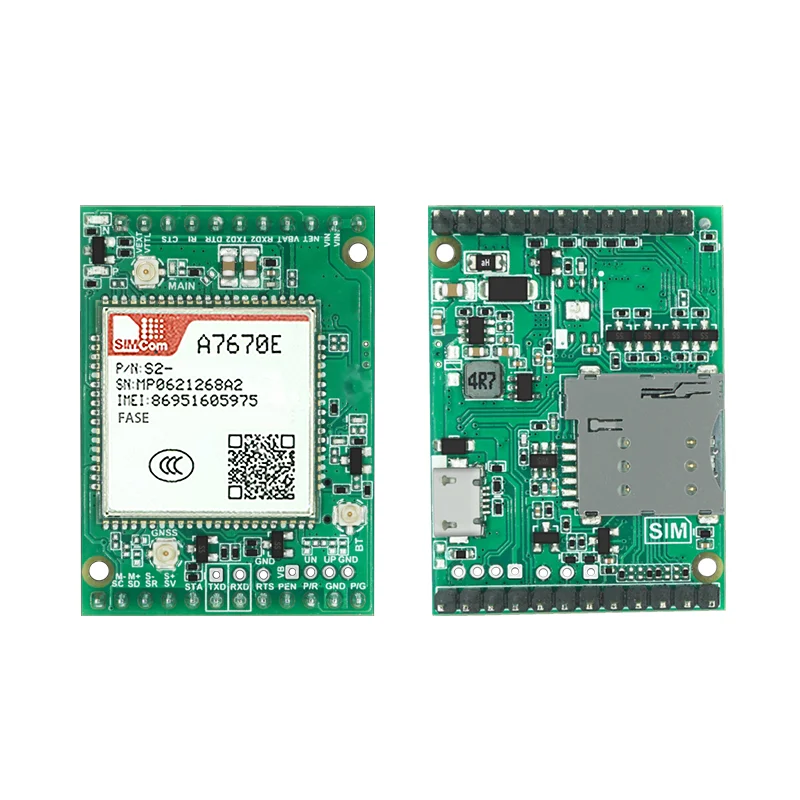 SIMCOM A7670E FASE 4G Cat 1 with GSM GPS Module development Core Board A7670E TTL Serial Port Mirco USB Voice