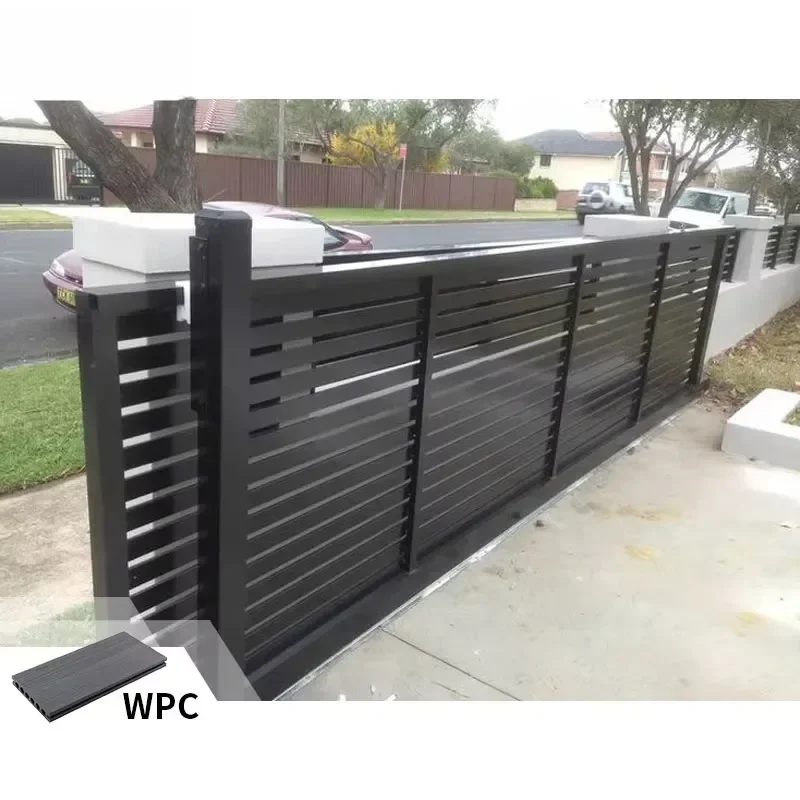 Customized Security Gate Auto Electric Folding Wood Gate/trellis Fence & Gates