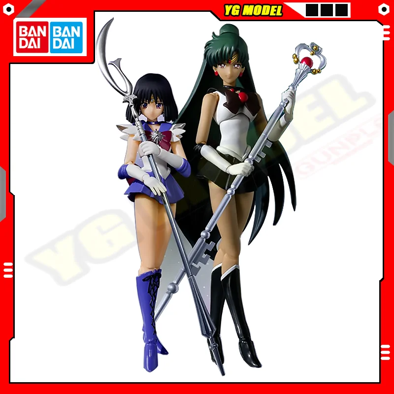 

BANDAI Sailor Moon SHF Saturn Meiou Setsuna Tenoh Haruka Kaiou Michiru Action Figures Model S.H.Figuarts Active Joint Original