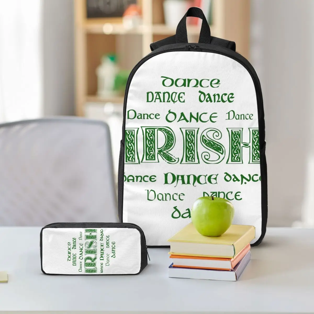 Irish Dance Forever! Backpack Student Boys Girls BookBag School Bag Laptop Shoulder Bags 3ps Insulated Lunch Bag Pencil Case view 6