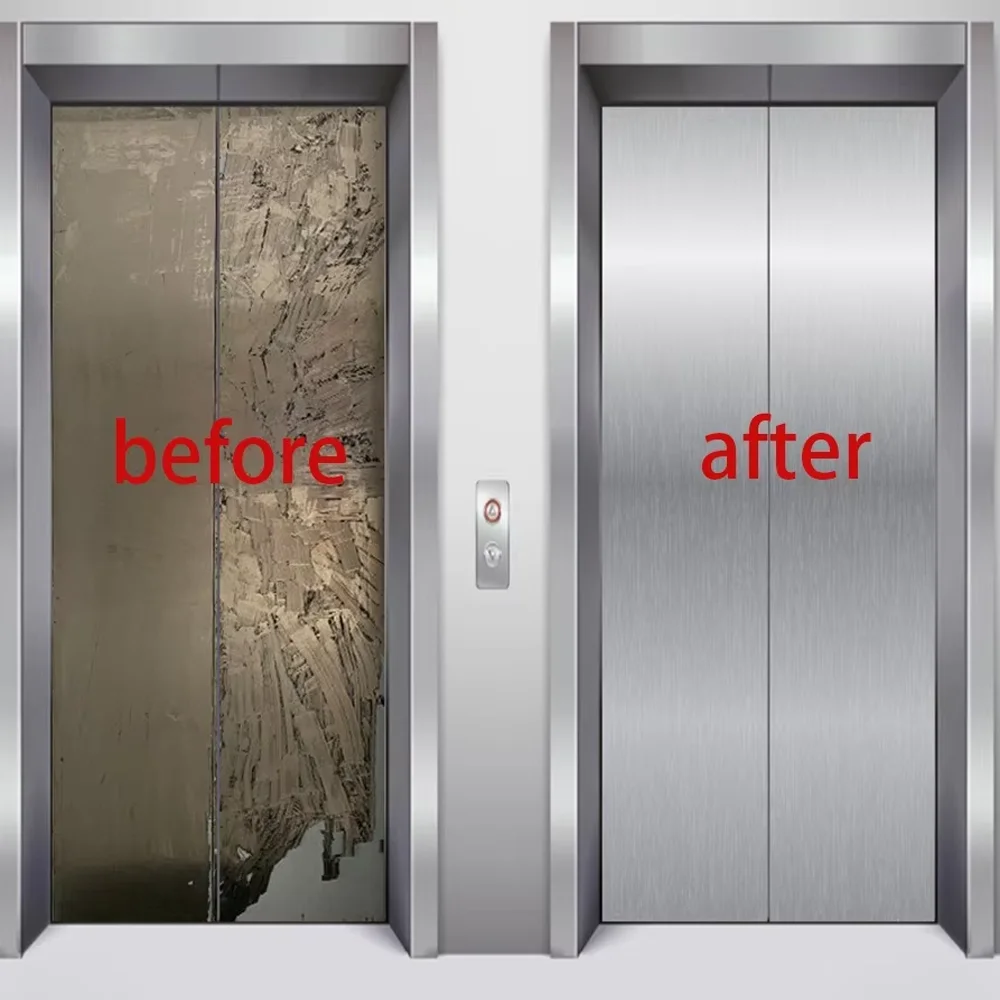 ورق جدران PVC مقاوم للماء قابل للإزالة من الفولاذ المقاوم للصدأ لأجهزة المطبخ وديكور المصعد