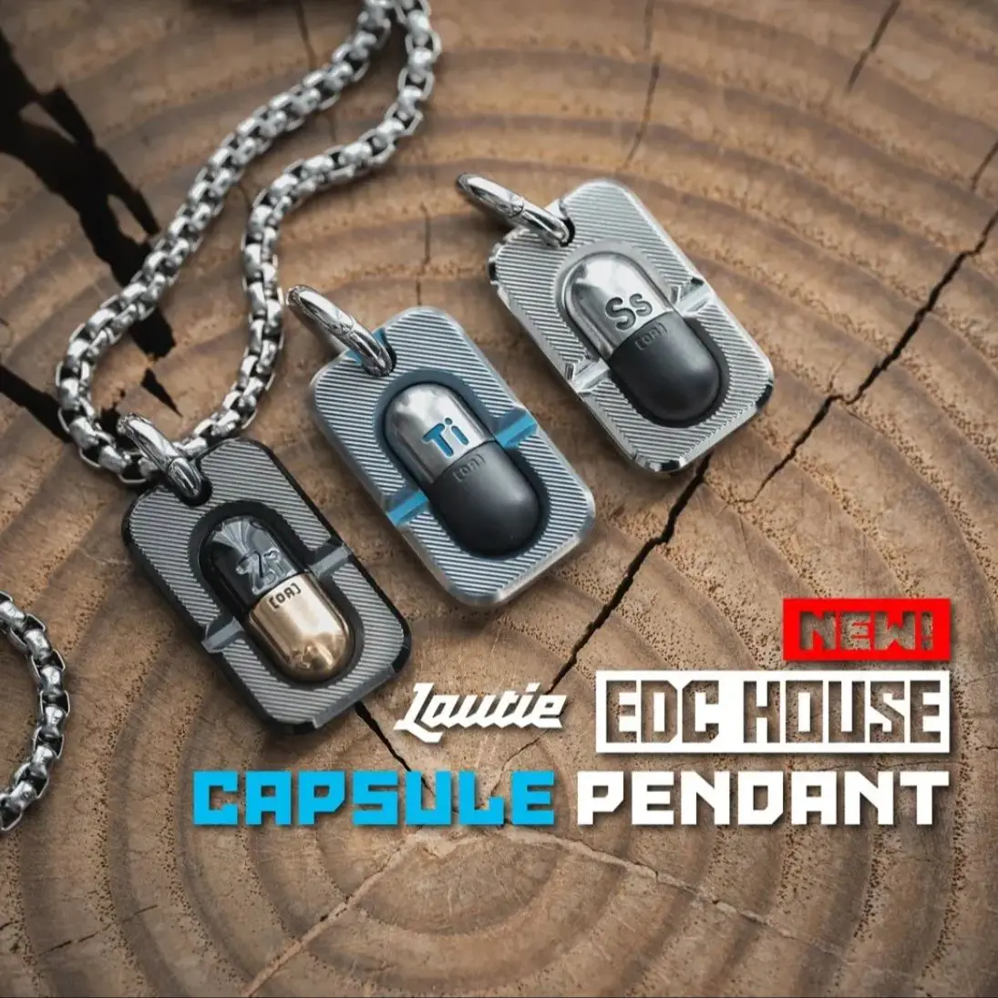 LAUTIE Capsule Pendant EDC House series Fidget pedant necklace for adults decompression