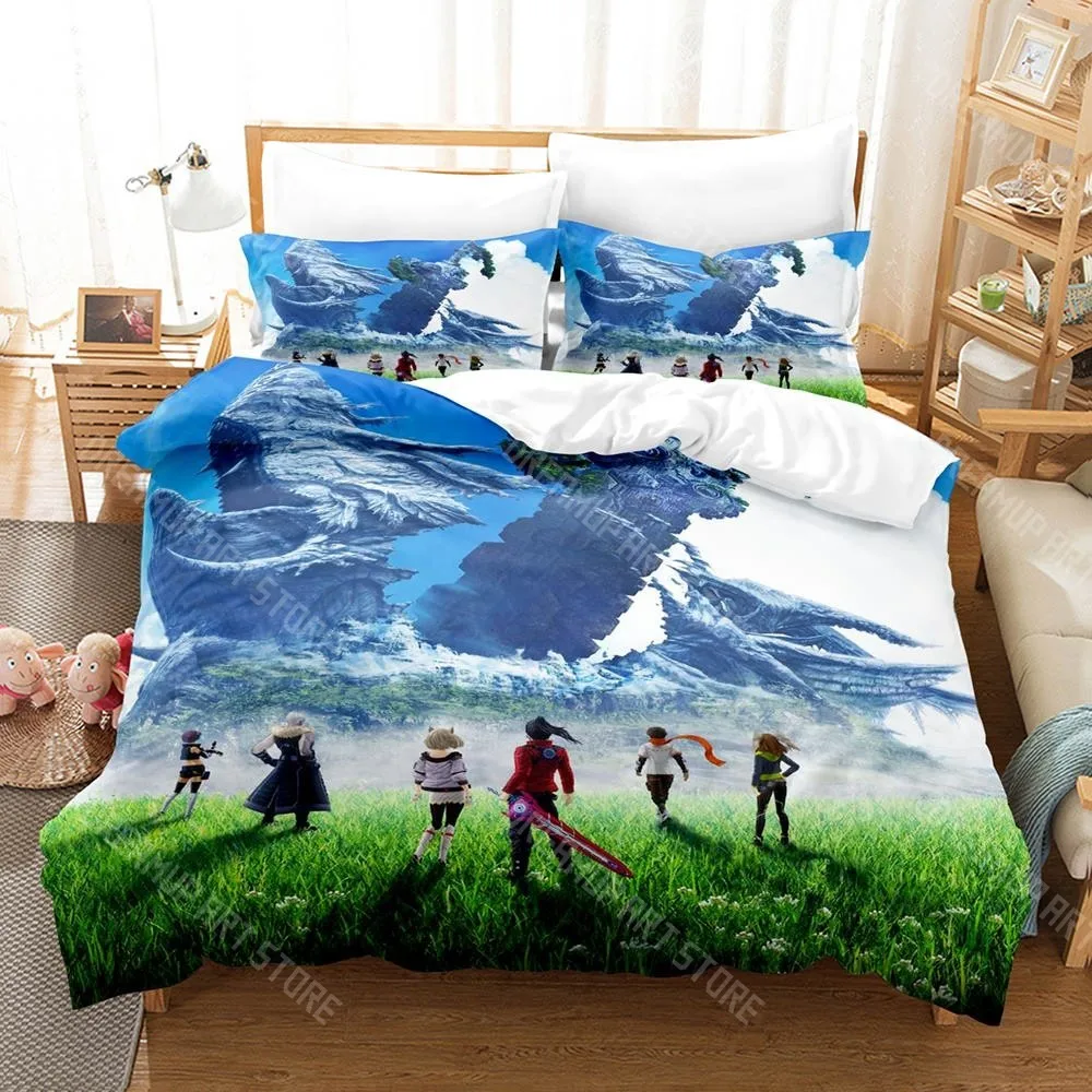 3D Printed Xenoblade Chronicles Bedding Set for Boys Girls Duvet Cover Pillowcase Twin Queen King Full Single Double Sizes