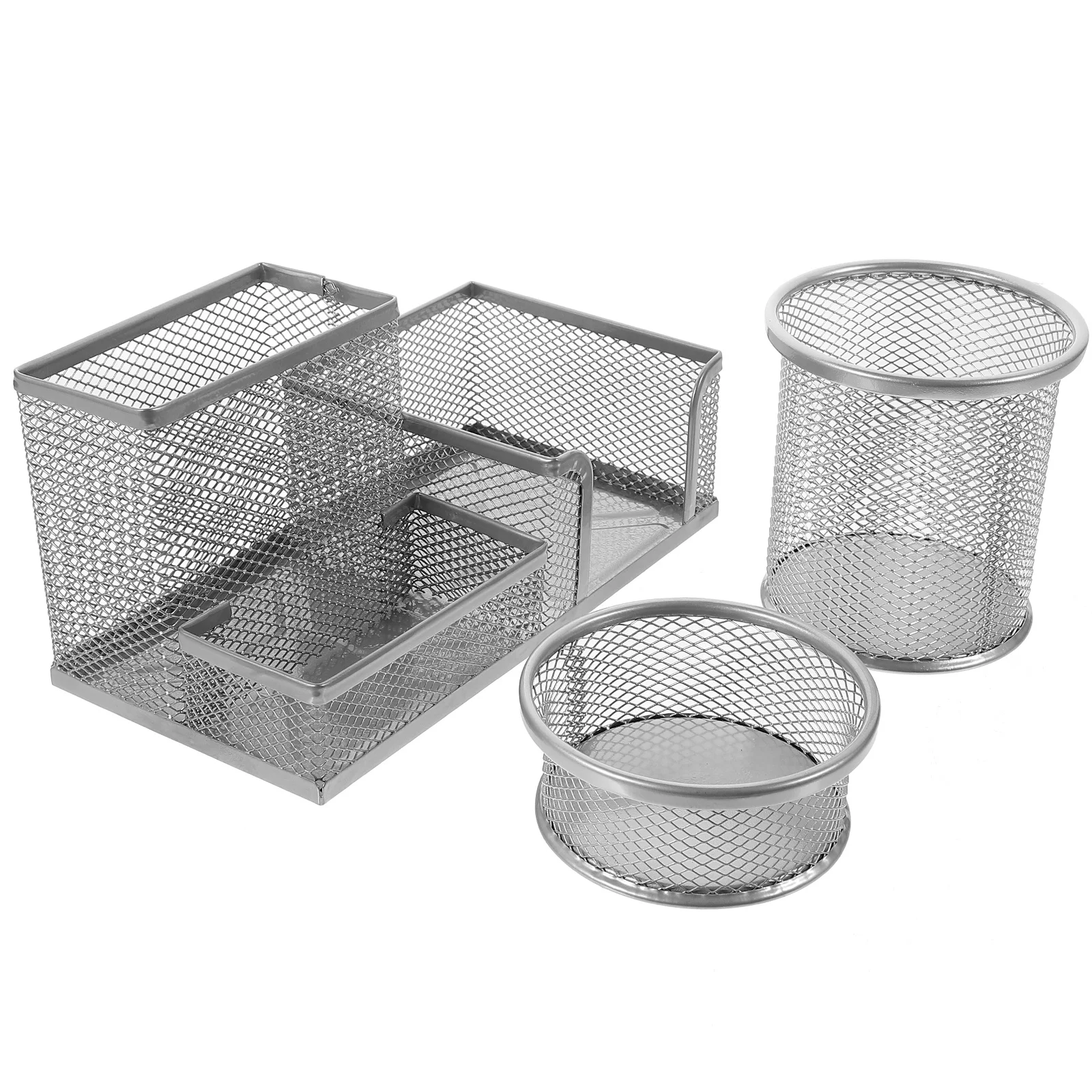 

1Set Iron Pen Holder Desktop Organizer Pencil Makeup Storage Anti-Slip Stable Design Pencil Organizer Convenient Pen Holder