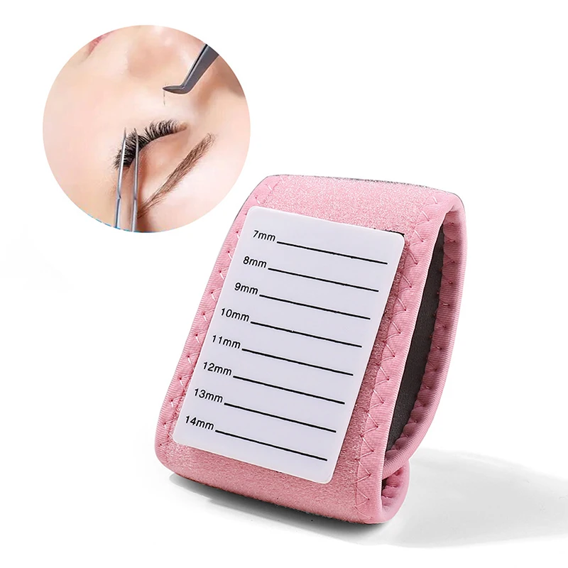 1set Grafted Eyelash Show Board Eyelash Extension Hand Plate Lash Holder Eyelash Extension Pallet With Adjustable Wrist Strap