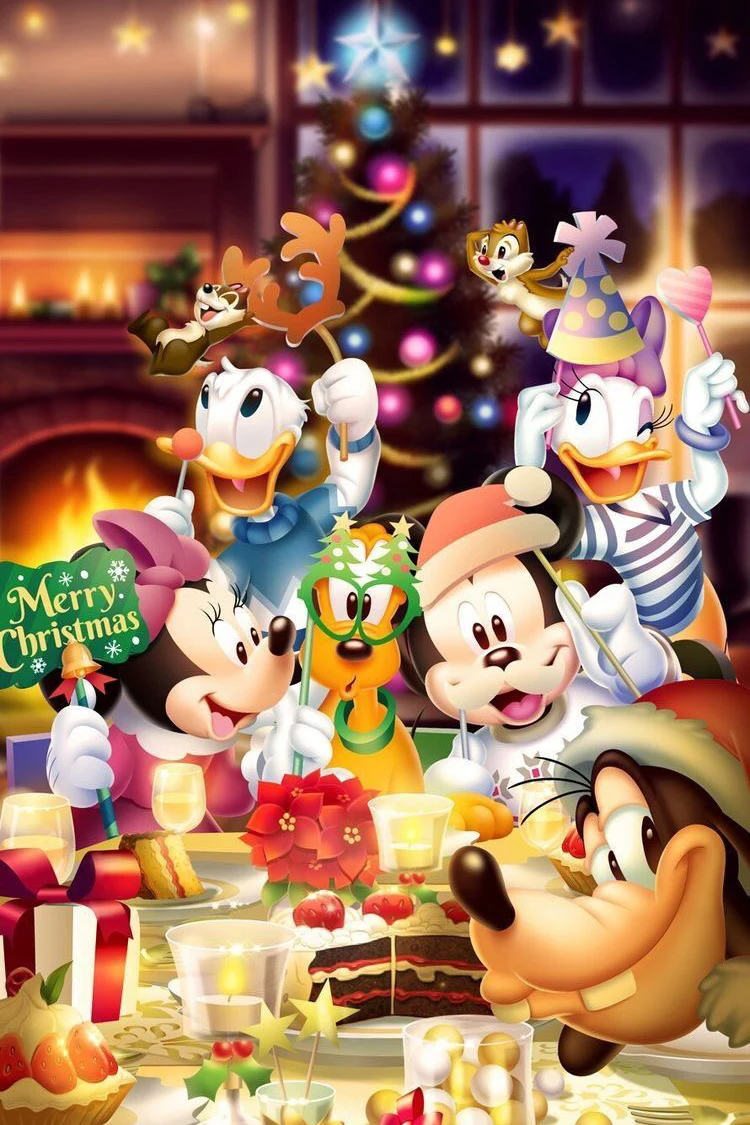 Christmas Disney 300/500/1000 Pieces Puzzles Mickey Mouse Jigsaw Puzzle for Children Educational Toys Family Game New Year Gift