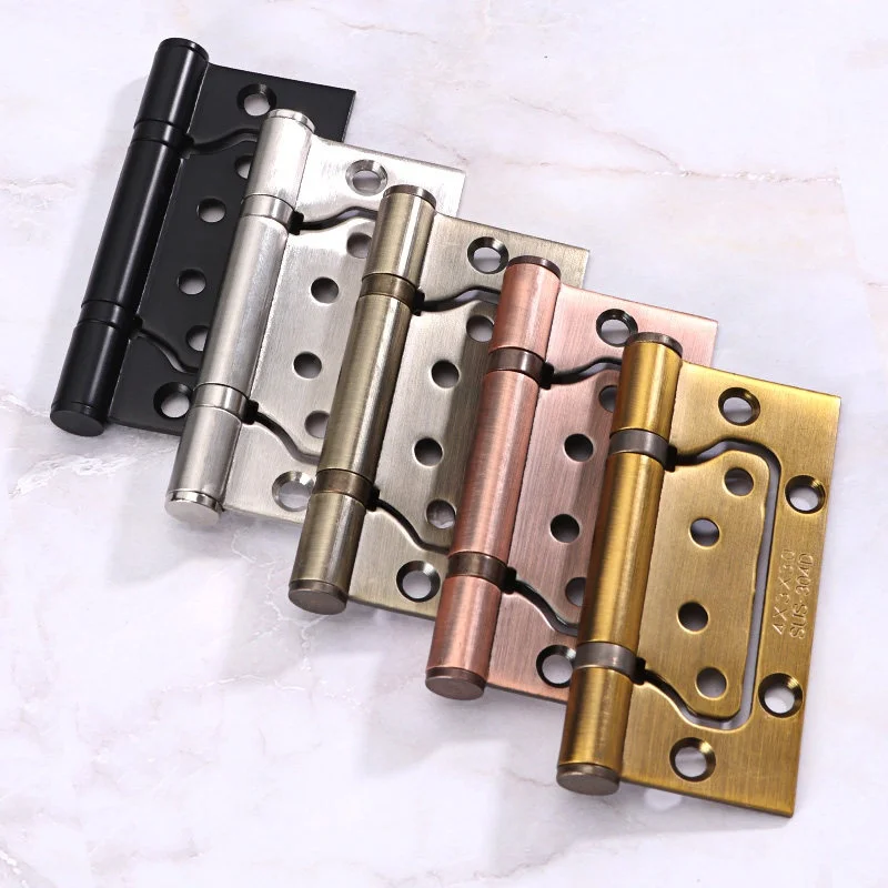 

Петля из нержавеющей стали 304 с бесшумным подшипником, утолщенная, без пазов, для дверей спальни