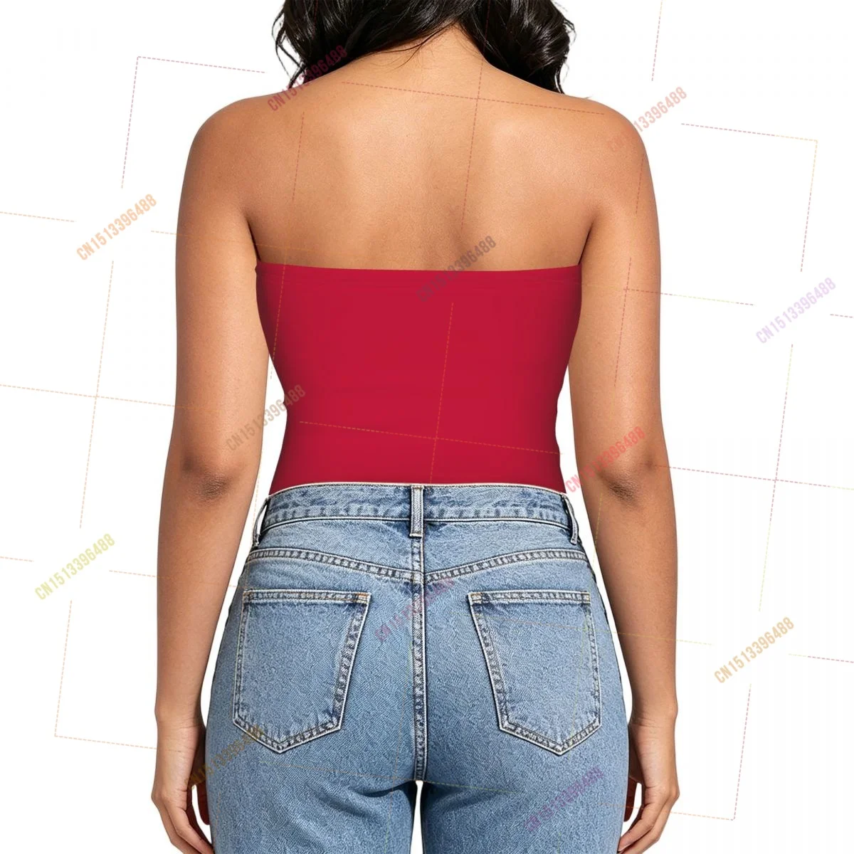 Trinidad And Tobago Flag Shoulder Strapless Tube Top Sleeveless Slim Fit Cropped Tank Tops Casual Summer Basic Streetwear Y2k