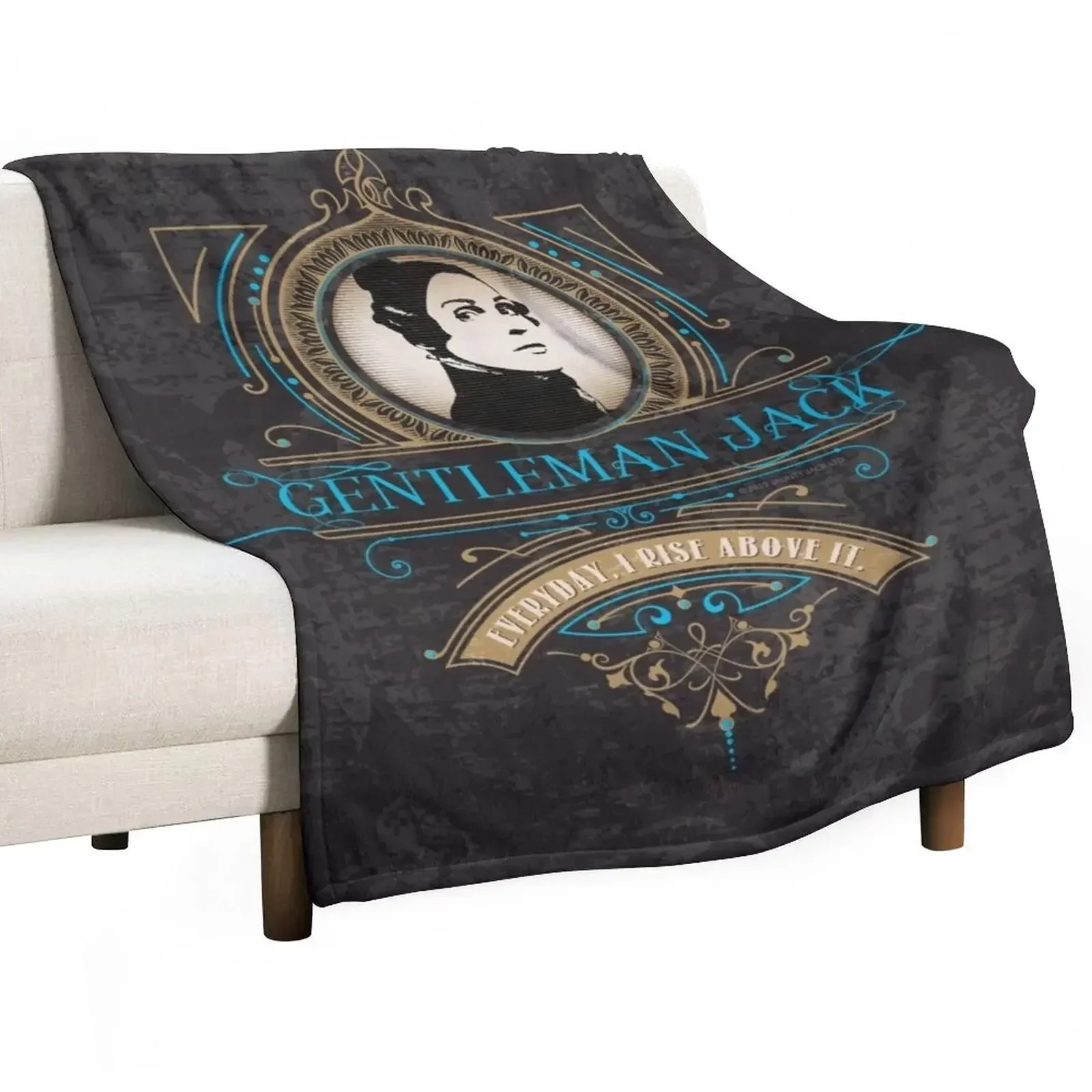 Vintage Gentleman Jack Emblem Throw Blanket For Decorative Sofa Giant Sofa Flannels Blankets