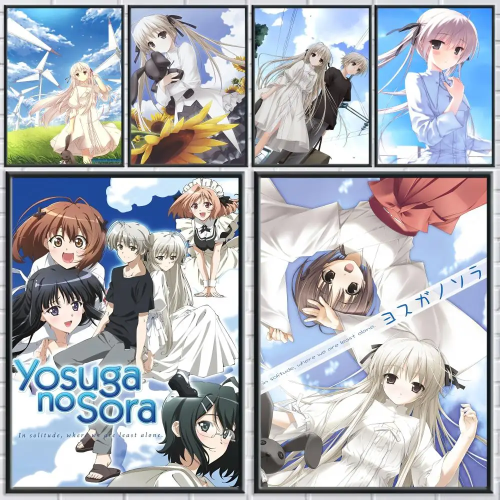 Anime Y-Yosuga no Sora Poster, selbstklebende HD-Wandaufkleber, Gemälde, Aufkleber für Schlafzimmer und Wohnzimmer, Heimdekoration, Geschenk