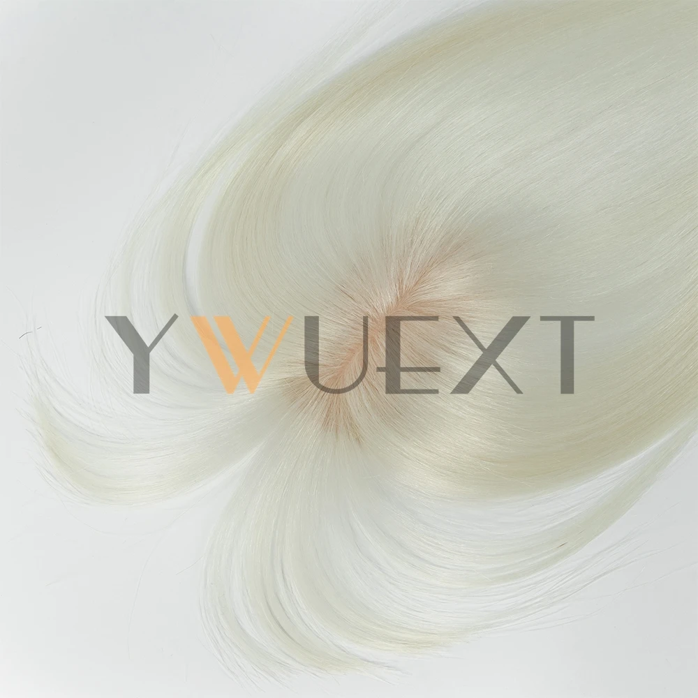 قطعة شعر بشري علوية 5 × 9 سم قاعدة علوية الجزء الأوسط مع الانفجارات 9 ألوان متاحة لتساقط الشعر أو تصفيف الشعر الانفجارات #5