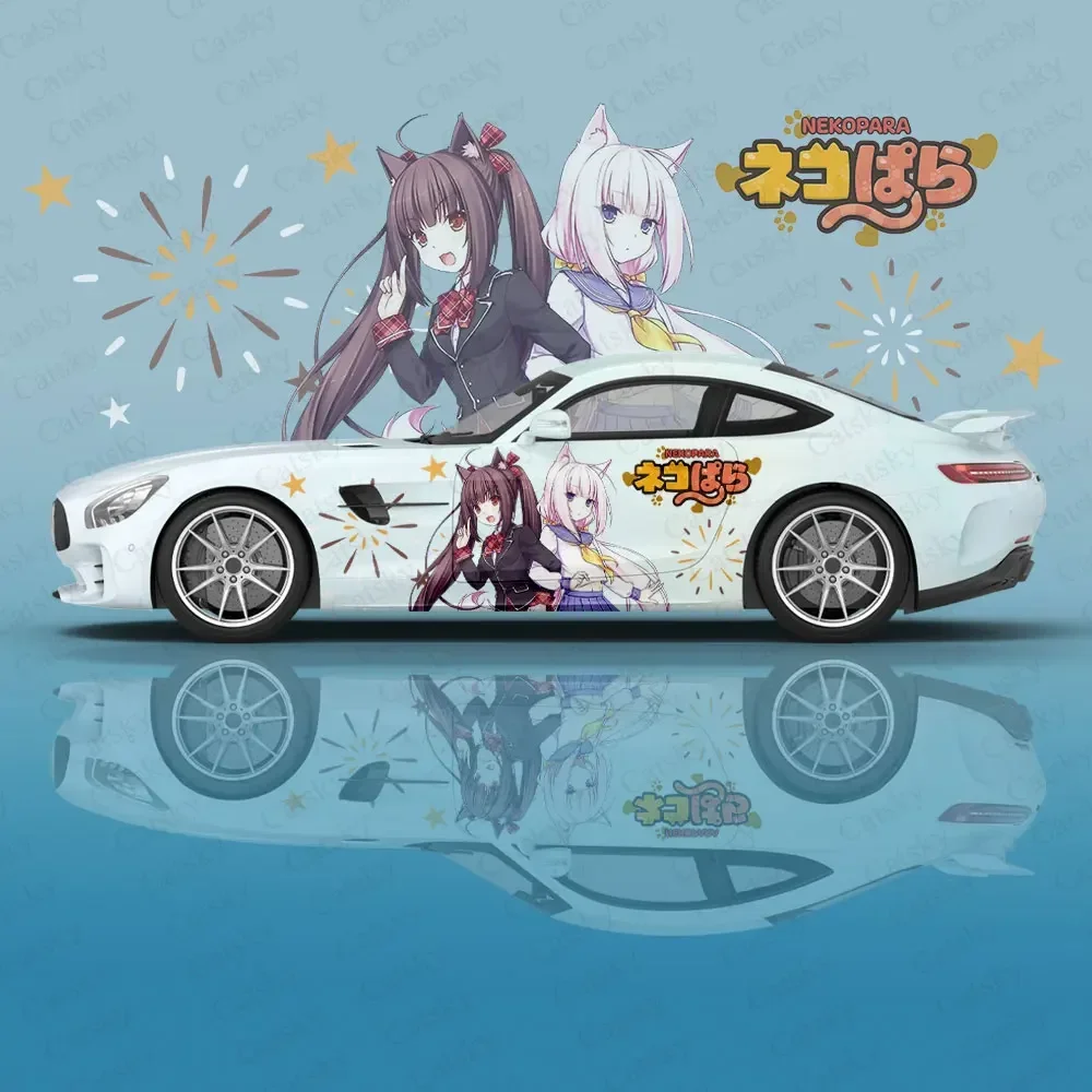 Custom Computer Game Nekopara Girl Car Accessories Anime Body Stickers Auto Side Film Decal Body Sticker SUV Decoration Pattern