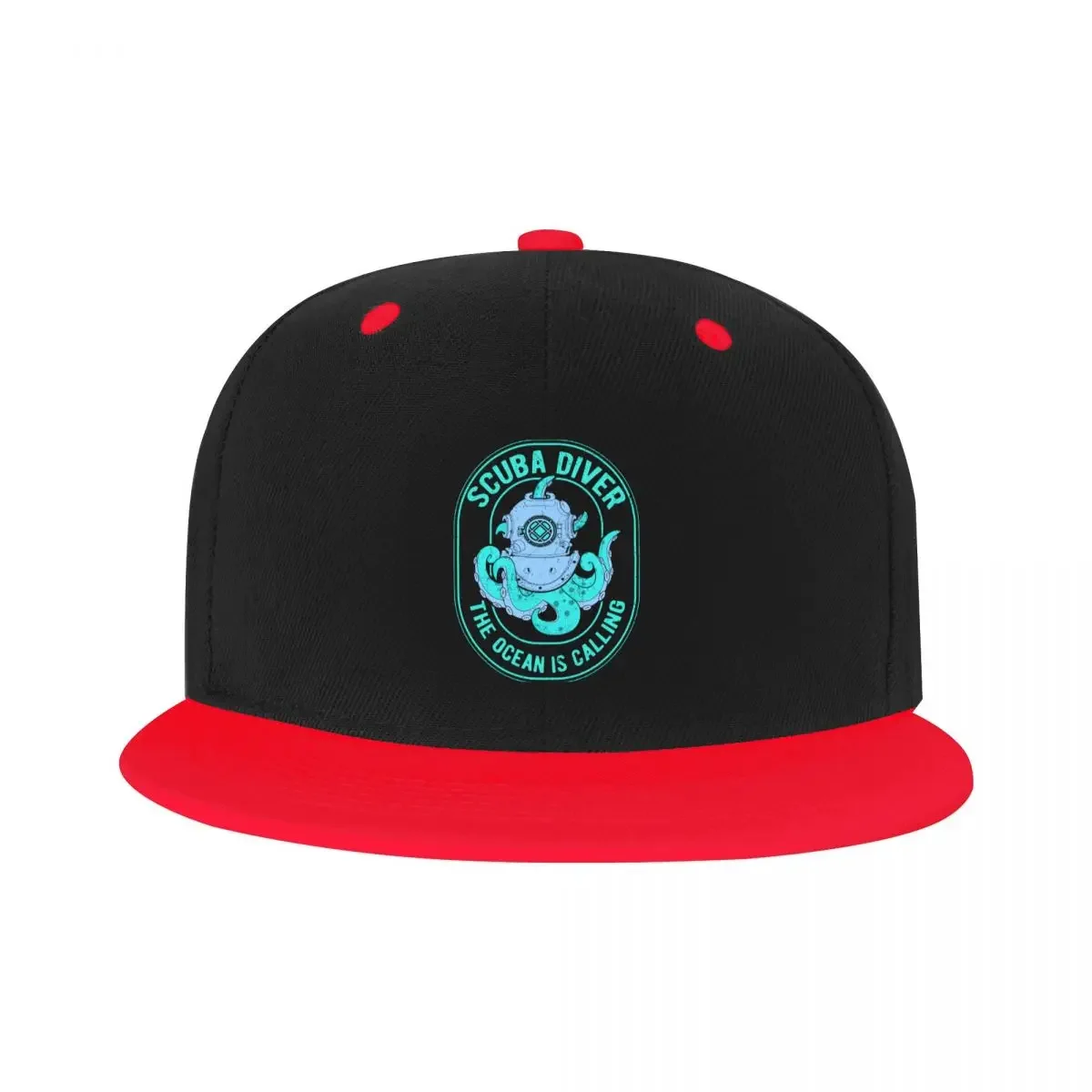 Boné de beisebol clássico Scuba Diver Hip Hop, chapéu adulto Snapback personalizado, o oceano está chamando, Polvo mergulho pai chapéu, primavera