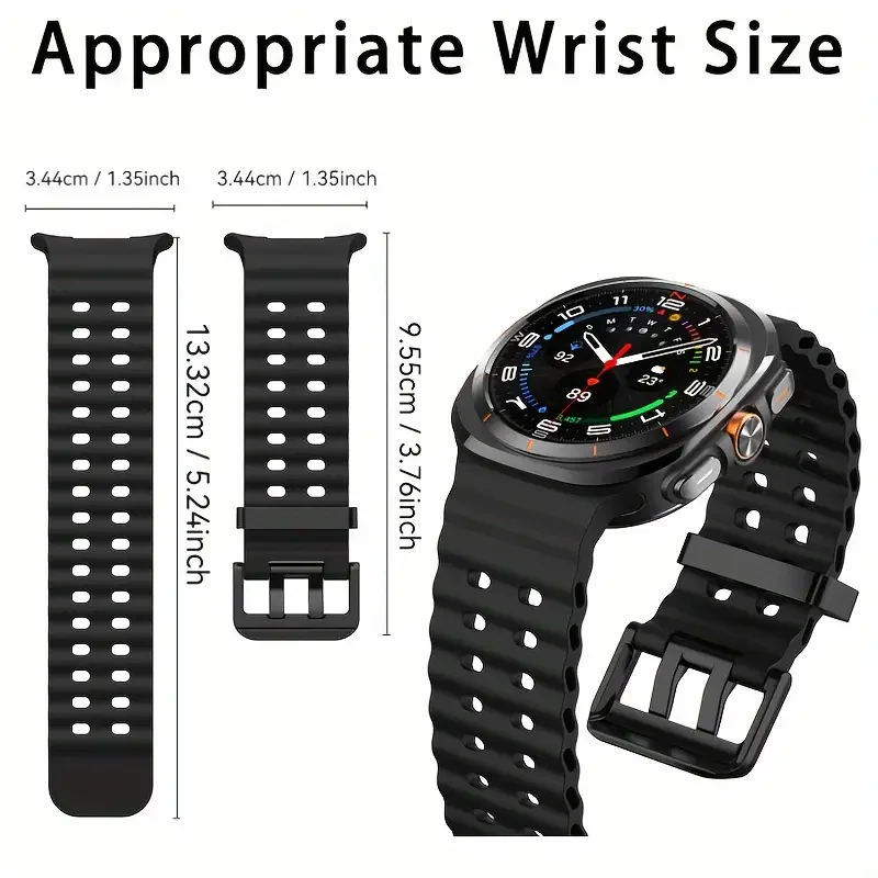 Correa Original para Samsung Galaxy watch Ultra, accesorios de 47mm, pulsera deportiva de silicona marina, Correa Galaxy watch 7 Ultra Band