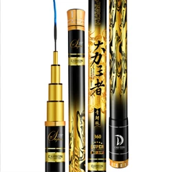 19 Tune Superhard Fishing Rod Ultraight Strong Waist Strength Power High Carbon Fiber Hand Rod Sturgeons Chub Fish Canne a Peche