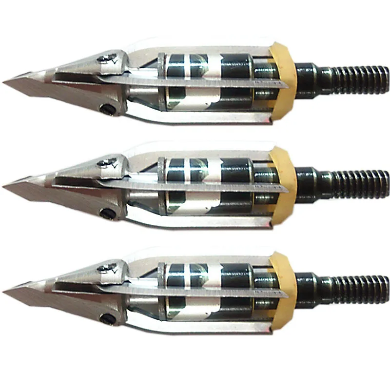 3ps 6ps 12ps /lot arrow head 3 expandable blades broadheads 100 grain target arrow point for bow and arrow hunting archery