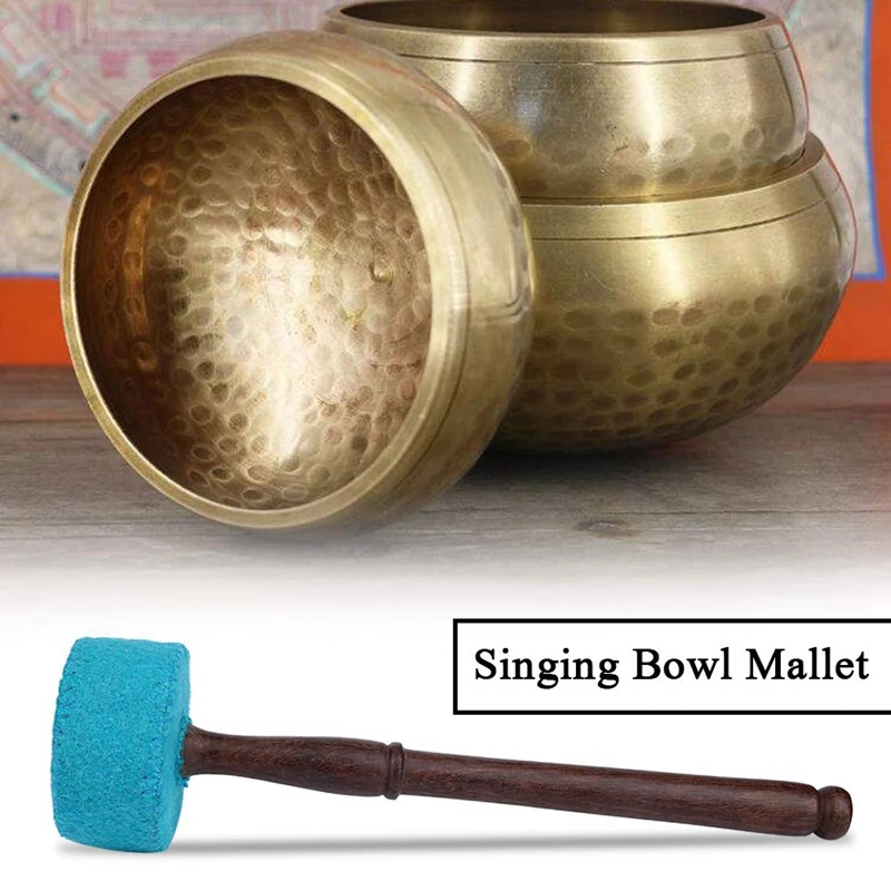 Hard Wood Felted Striker, Handmade Singing Bowl Stick Buddhism Stick Buddhism Mallet Buddhism Prayer And Yoga